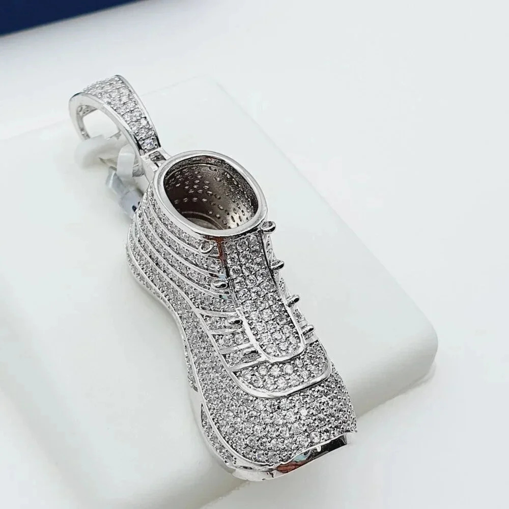 925 Sterling Silver Plated CZ Pendant, EVBRS642 - Picture 5 of 11
